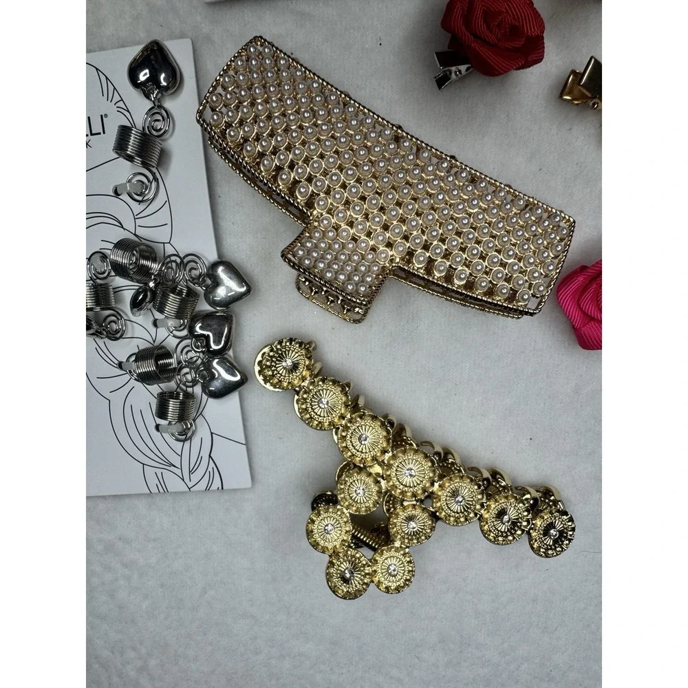 28 Hair Accessories Lot Clips‎ Scrunchies Barrettes Flowers Capelli New York